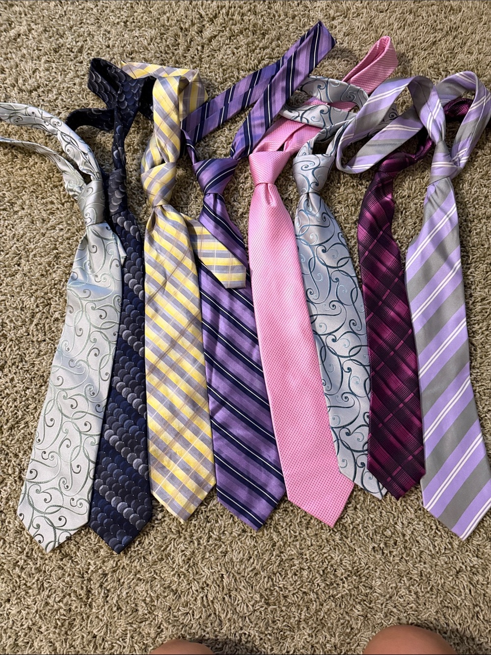 Men's Assorted Purple & Pink Dress Neckties - Pack of Stylish Patterns